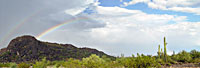 Rainbows over the desert