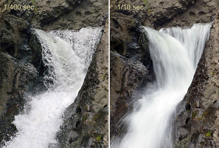 Two views of a falls